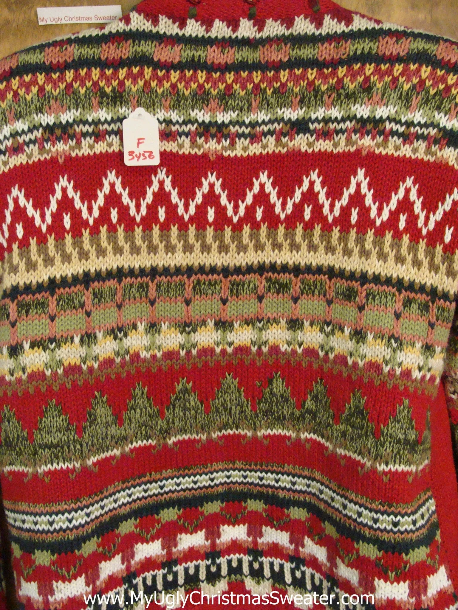 Teddy Bear Geometric Mess Horrible Christmas Sweater