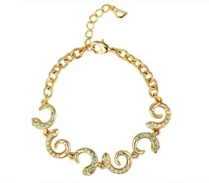 The cute golden little worms bracelet