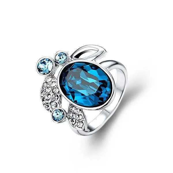 The cute sapphire bug ring