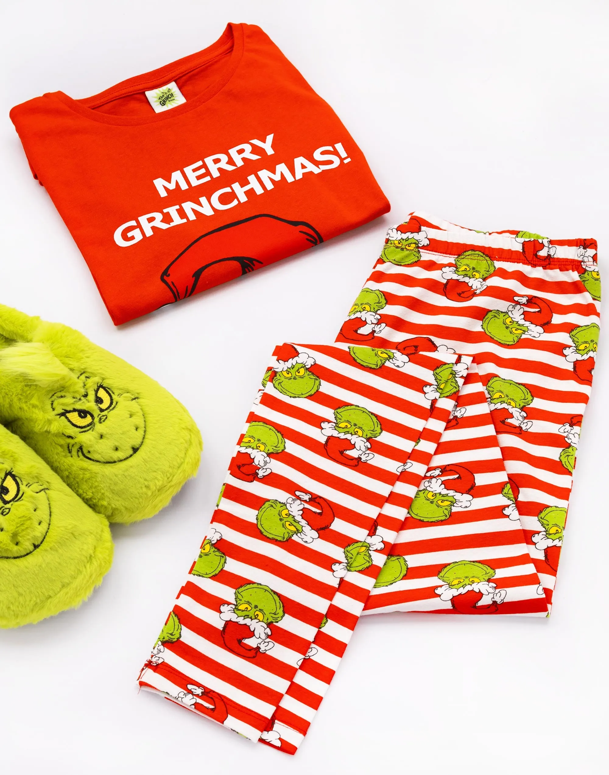 The Grinch Womens Christmas Matching Family Pyjamas - Red