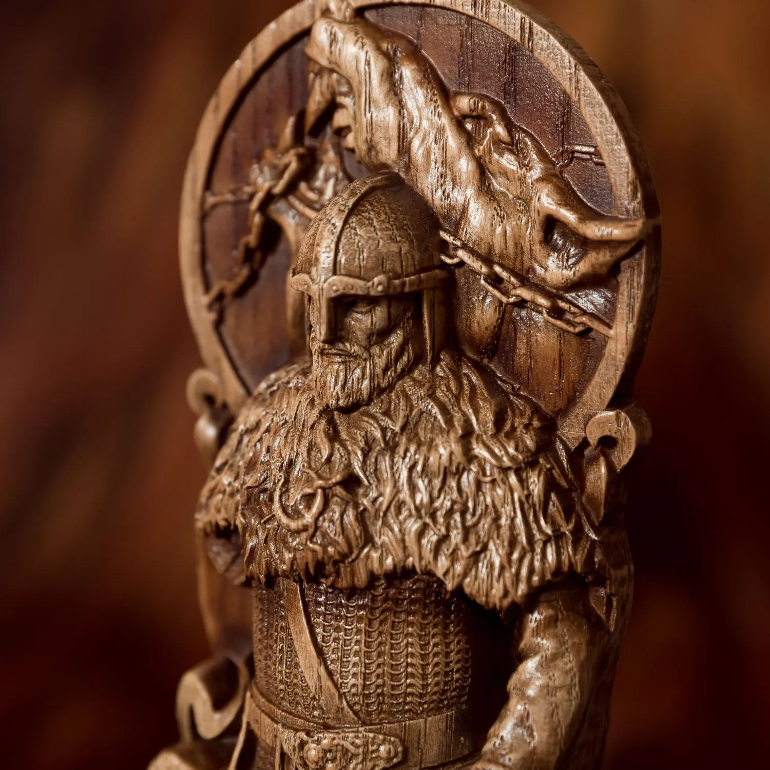 Tyr God Wood Carving / Statue