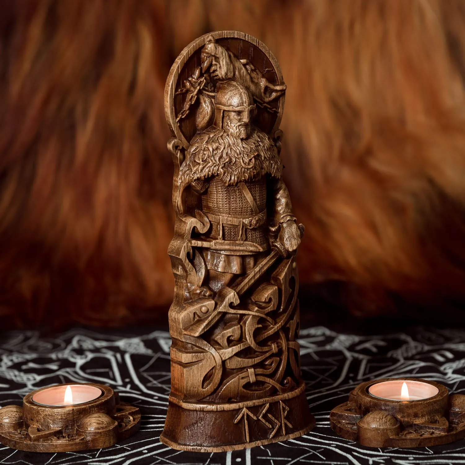 Tyr God Wood Carving / Statue