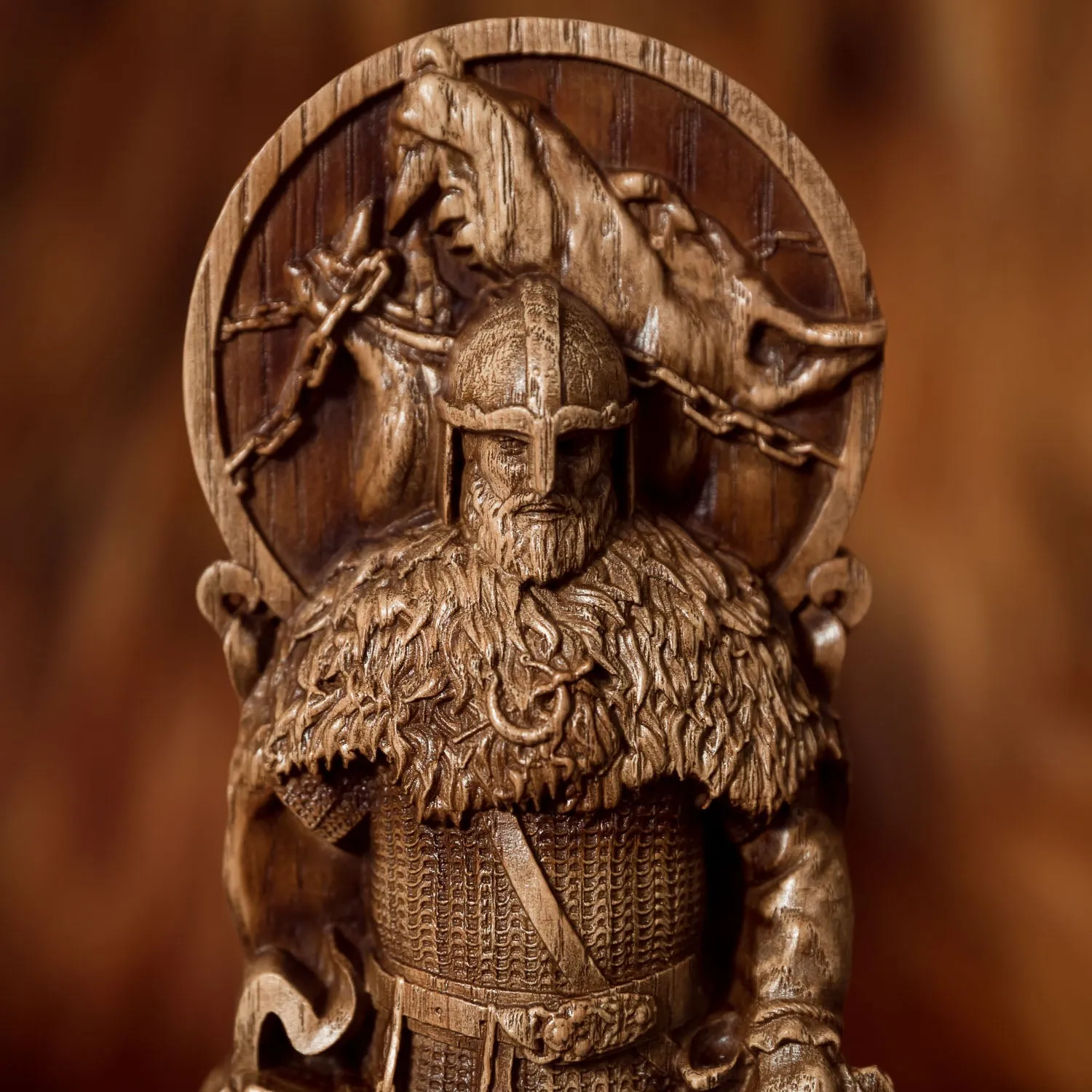 Tyr God Wood Carving / Statue