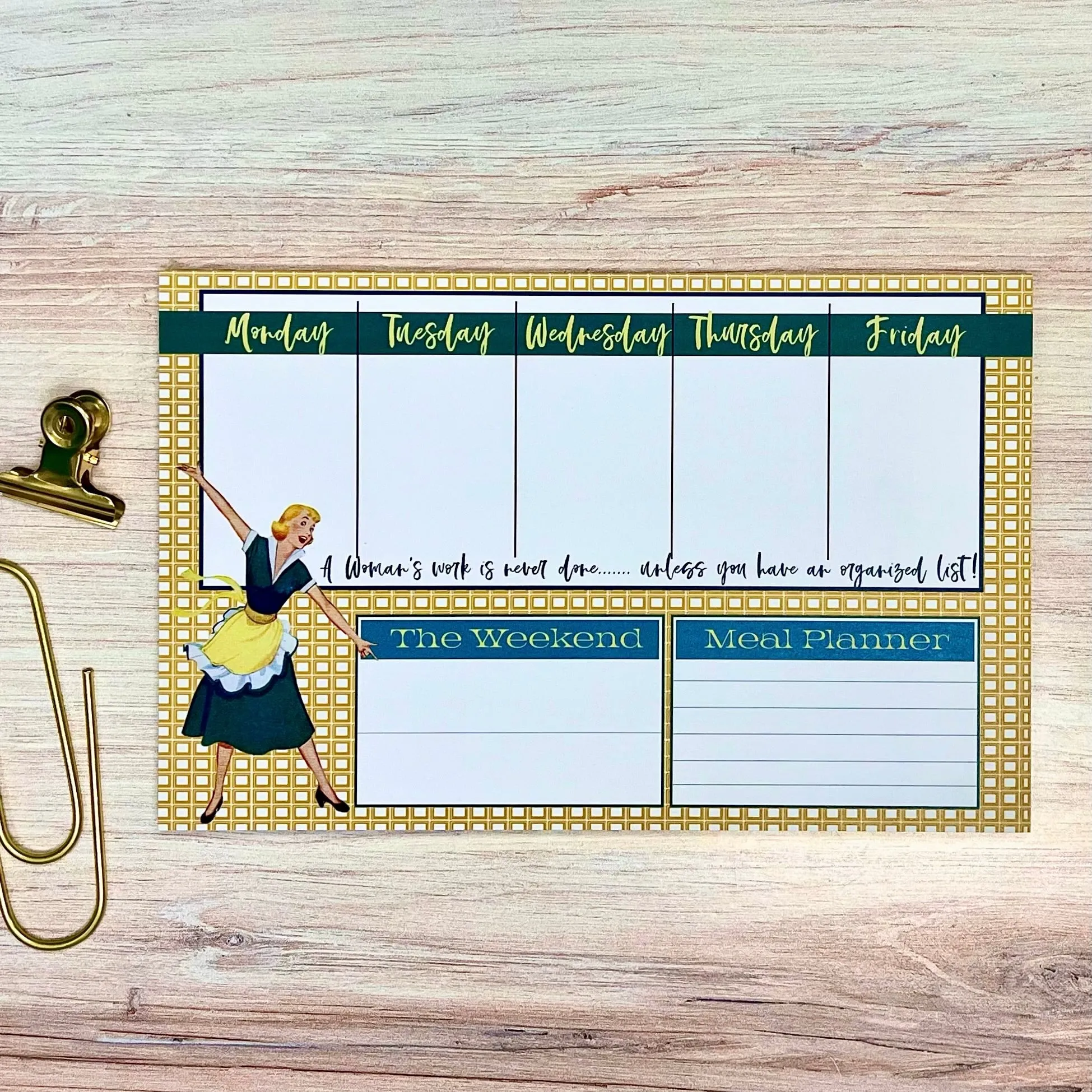 Vintage Housewife Weekly Meal Planner