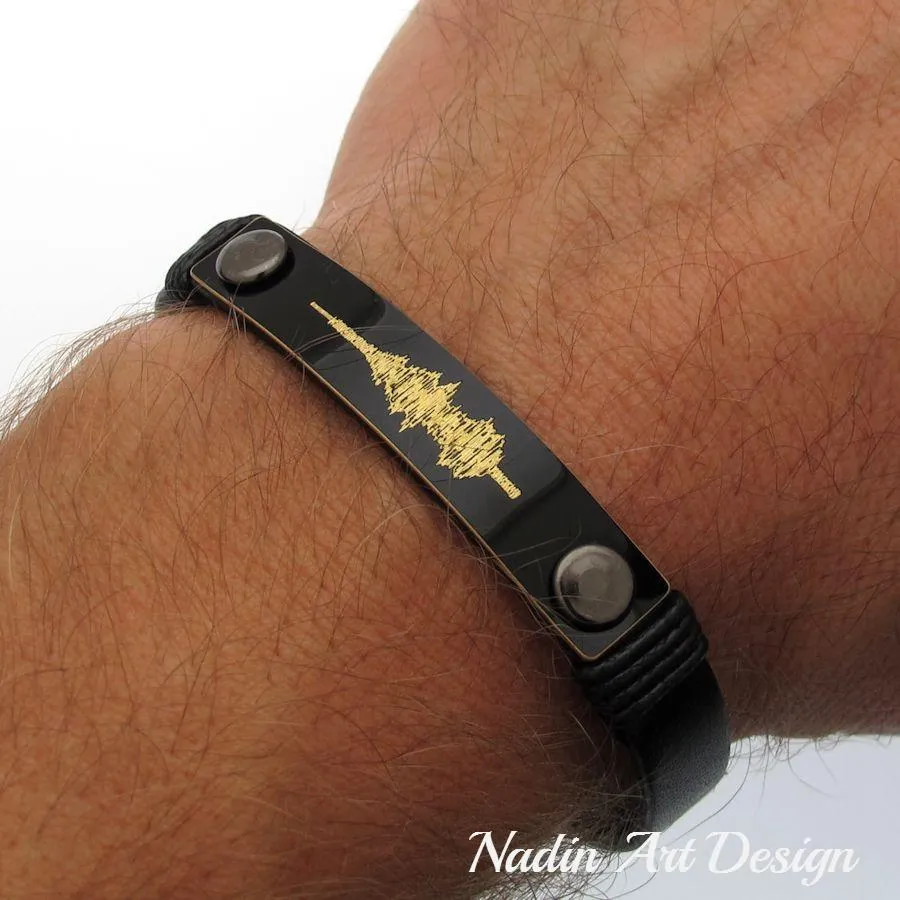 Voice Engraving Mens Bracelet