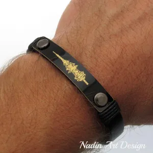 Voice Engraving Mens Bracelet