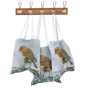 Winter Robin Wipeable Bag for Life